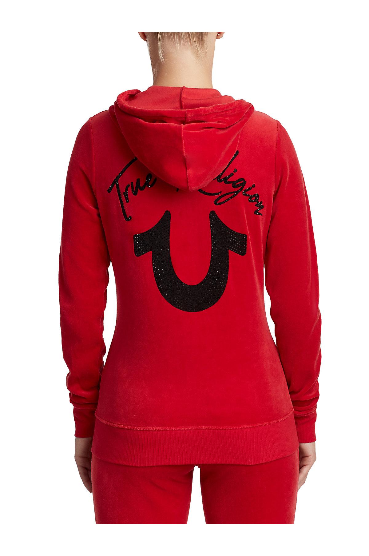 true religion sweater red