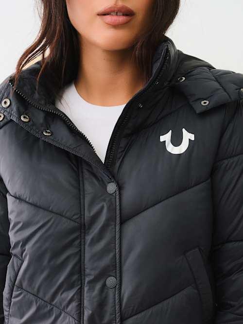 Faux Fur Trim True Religion Puffer Jackets Just For You True