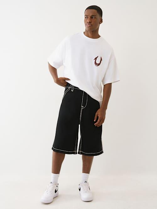 TRUE RELIGION Mikey Super T Baggy Af Shorts in Black for Men | Lyst