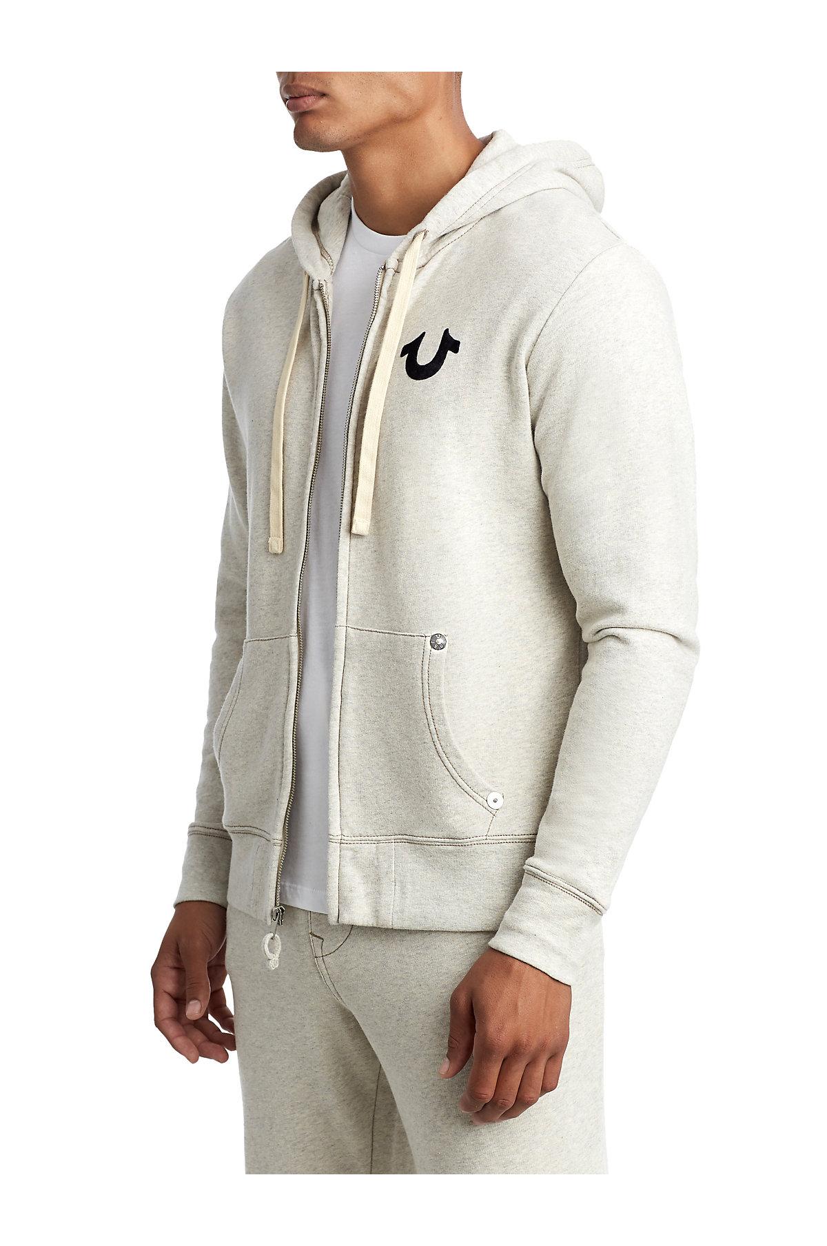 True Religion Flocked Buddha Zip Up Hoodie for Men Lyst