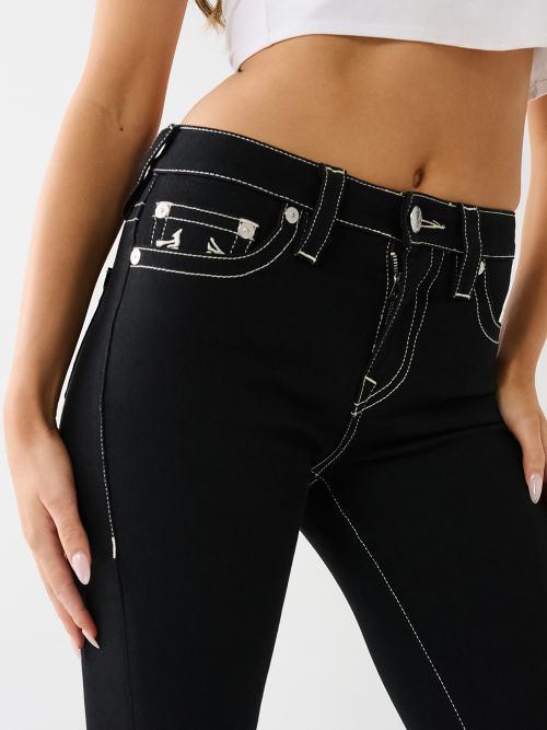True Religion Becca Warped Logo Mid Rise Bootcut Jean in True Religion Becca Warped Logo Mid Rise Bootcut Jean in