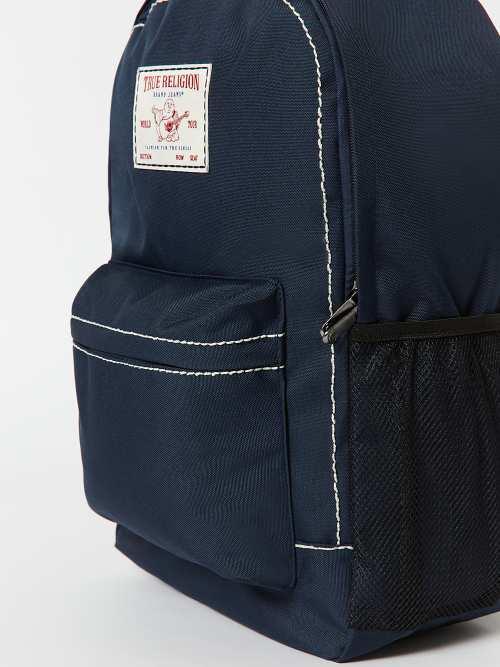 TRUE RELIGION ネイビーリュック true-religion--Logo-Big-T-
