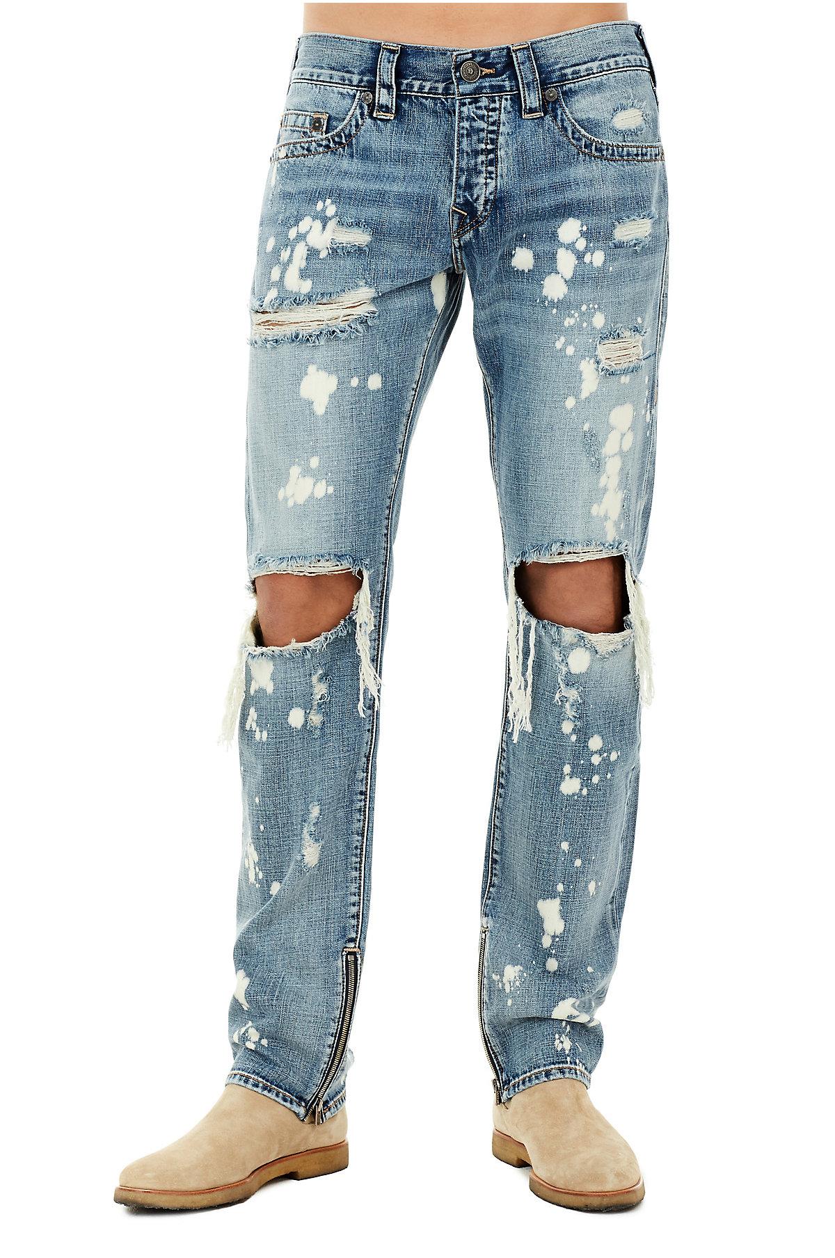 true religion bleached jeans