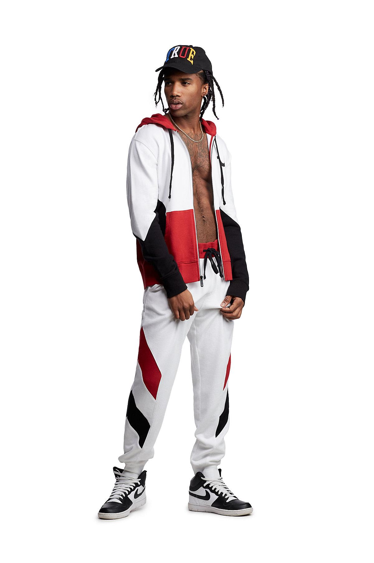 true religion white zip up moletom com capuz