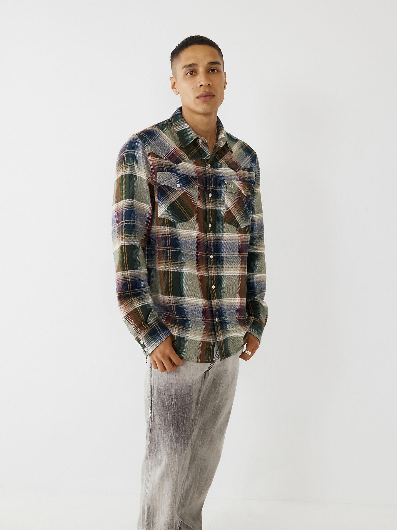 true religion plaid shirt