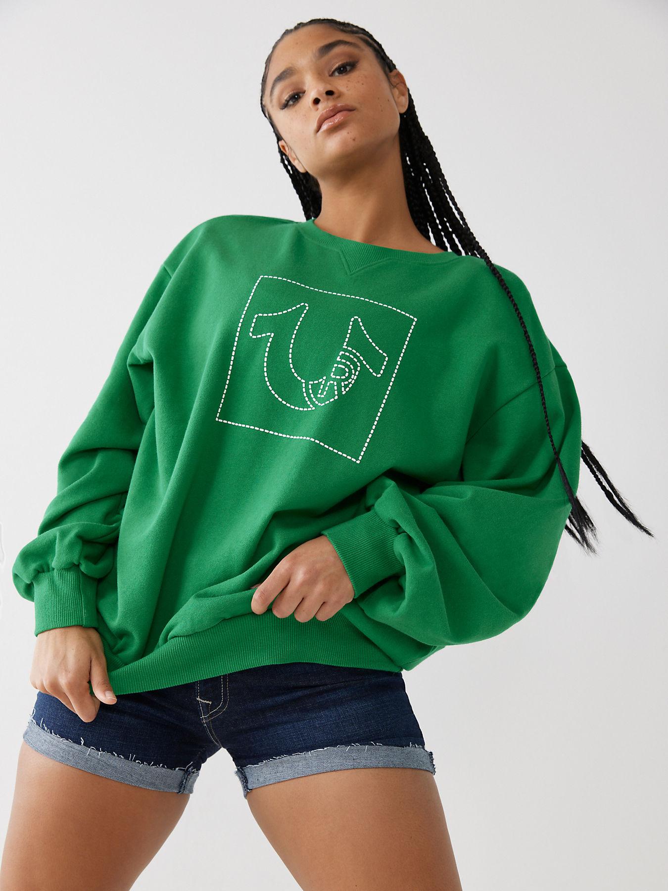 Cotton Crewneck Logo Sweatshirt 