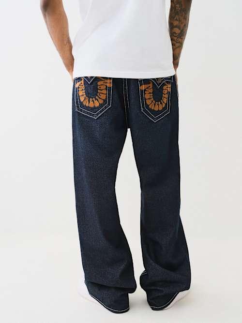 True Religion Vinny Big T Embroidered Ultra Baggy Jean in Blue for Men Lyst