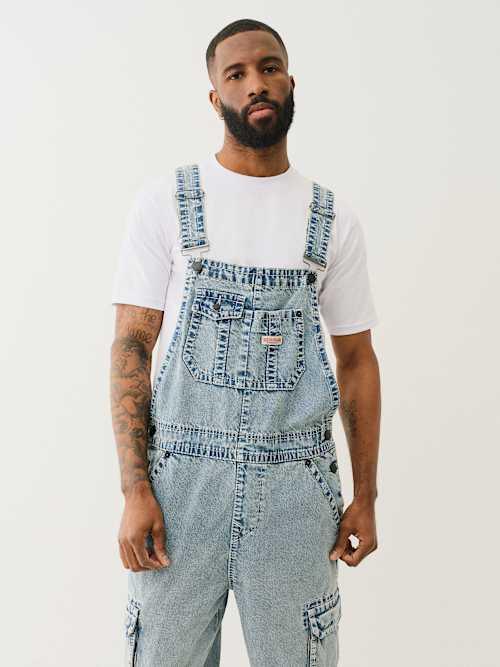 TRUE RELIGION Cargo Big T Overall in Blue for Men | Lyst