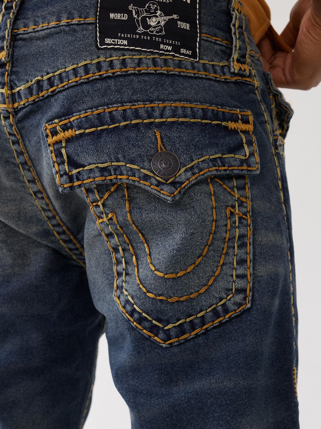 True Religion Ricky Super T Stitch Straight Jean in Blue for Men | Lyst