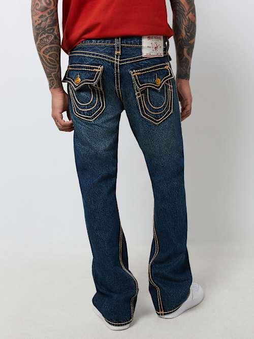 True Religion JOEY PICK STITCH FLAP フレア ジーンズ JOEY PICK STITCH FLAP FLARE JEAN - TRAVIS DARK WASH | True