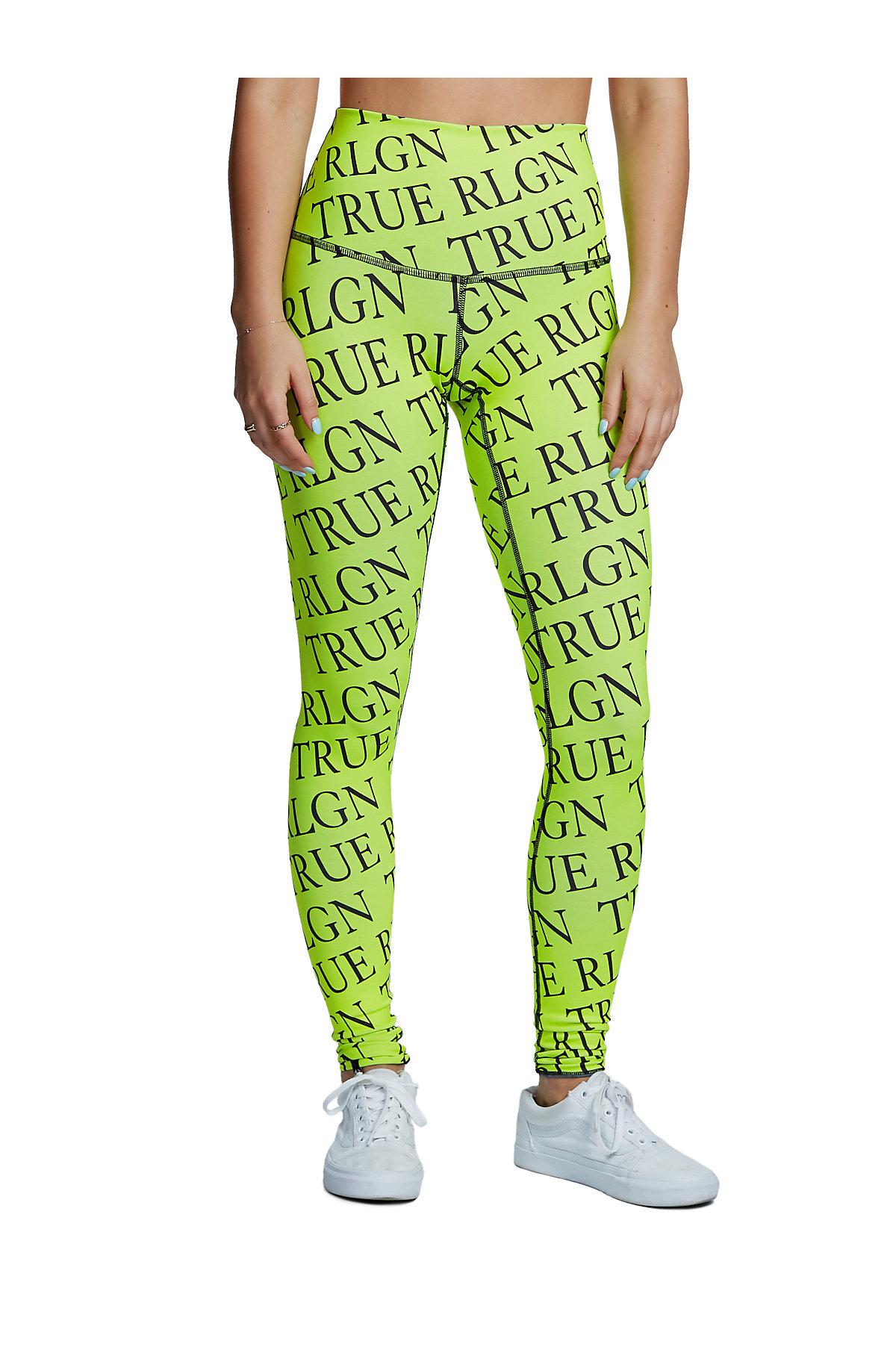 true religion neon leggings