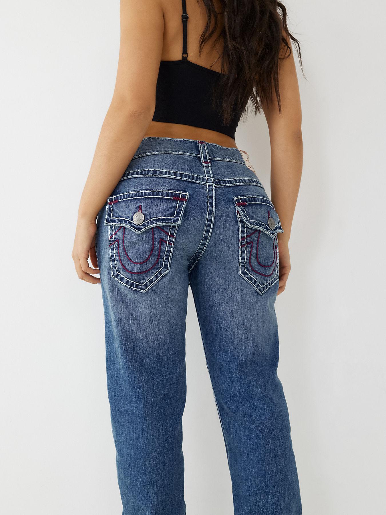 True Religion Ricki Super T Stitch Relaxed Jean in Blue | Lyst