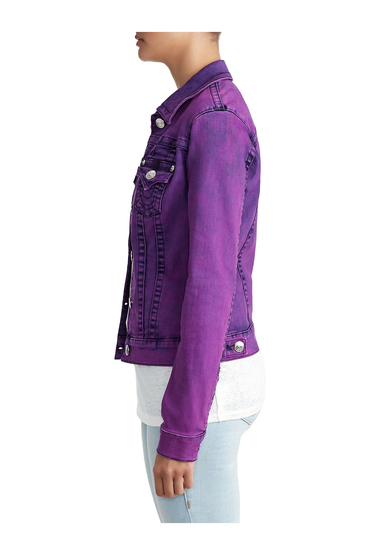 purple true religion jacket