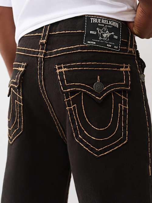 TRUE RELIGION Vinny Super T Leopard Baggy Jean in Black for Men | Lyst