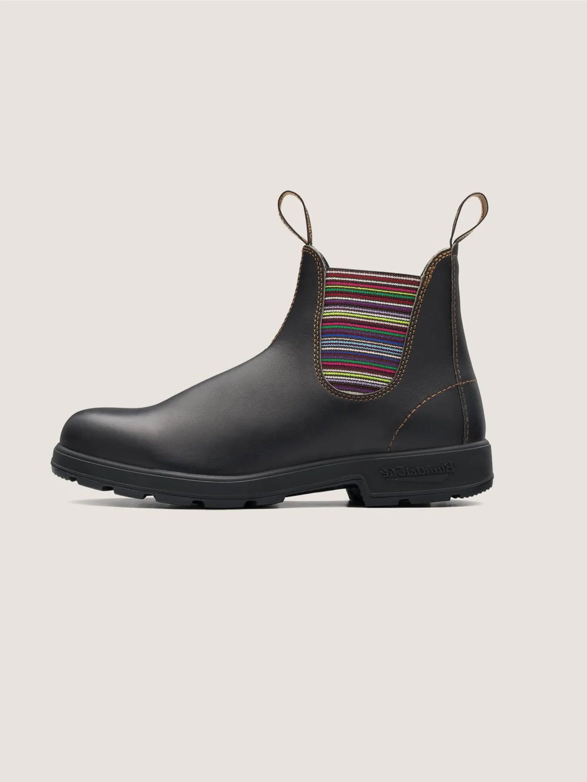 Blundstone Chelsea Boots With Brown Striped Elastics in Black | Lyst