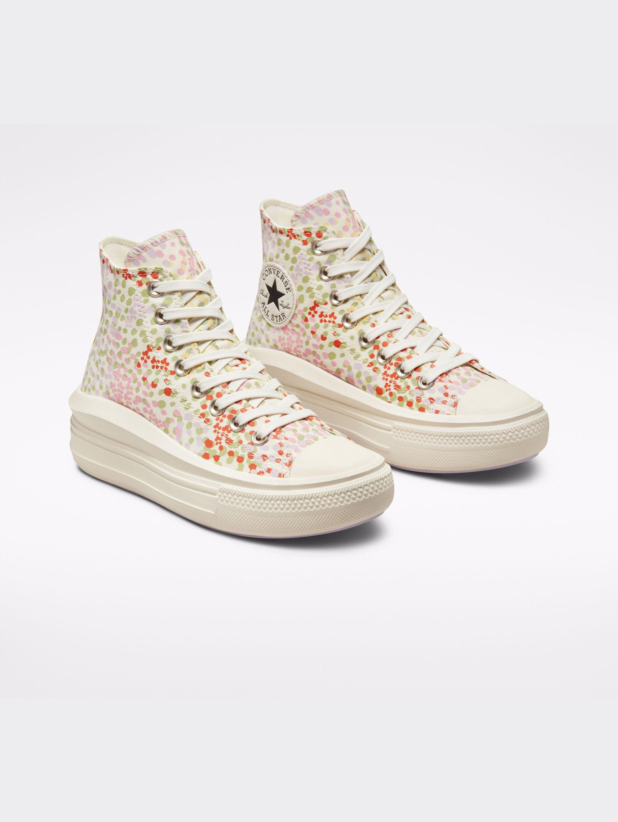 Converse Canvas Platform Sneakers With Flowers And Multicolor Polka Dots |  Lyst