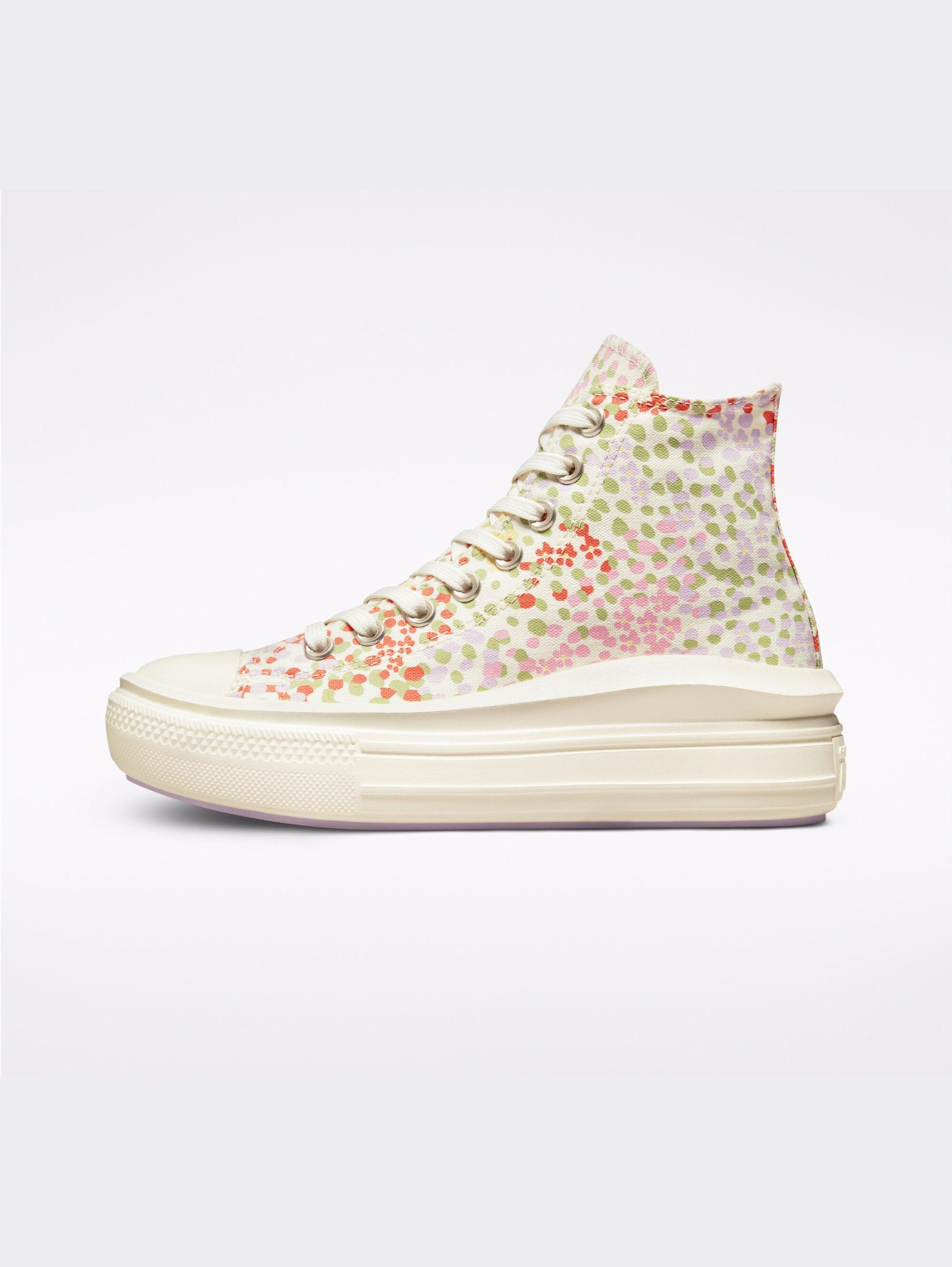 Converse Platform Sneakers With Flowers And Multicolor Polka Dots | Lyst