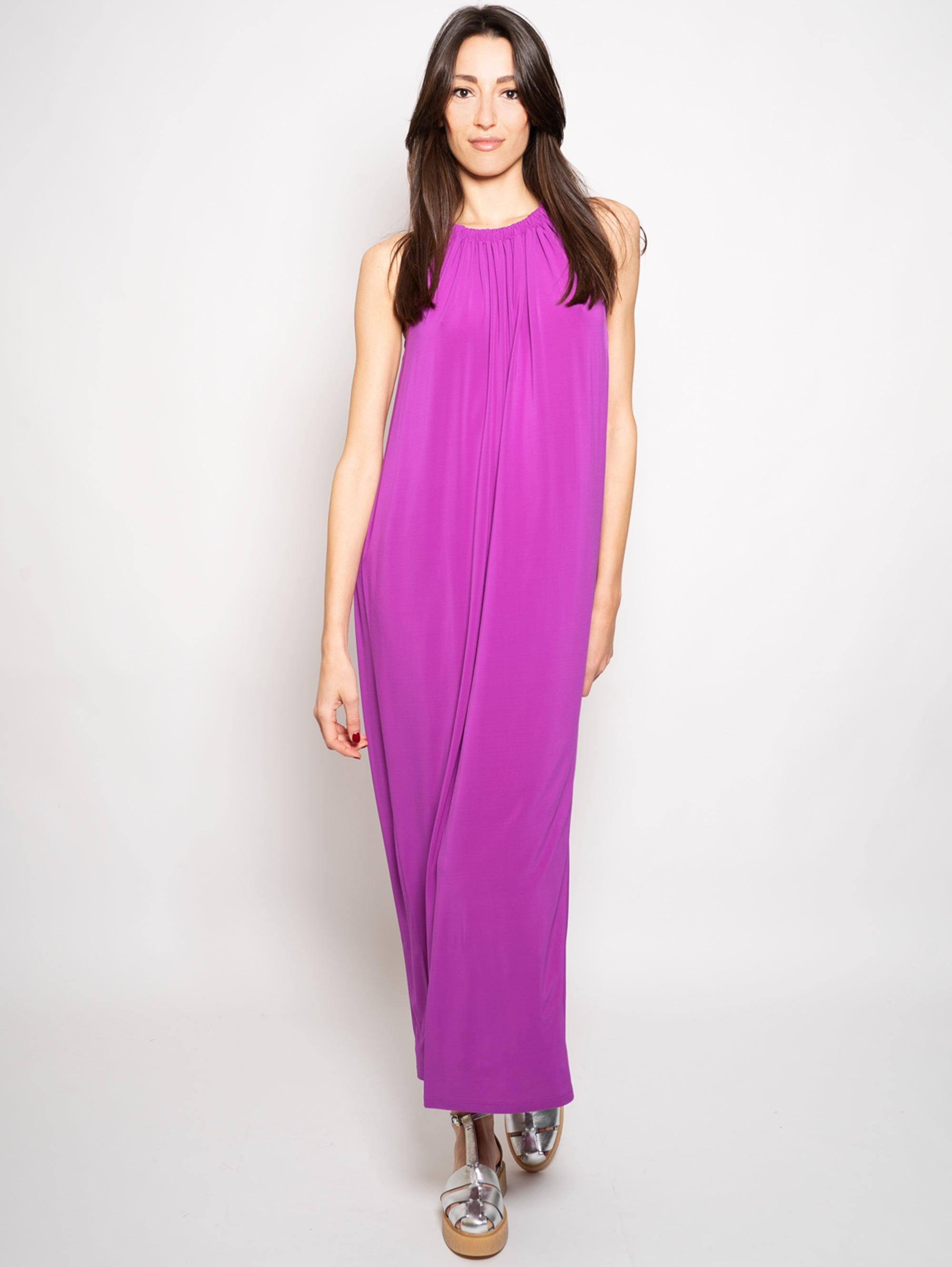 Max Mara Synthetic Purple Viscose Midi Dress | Lyst
