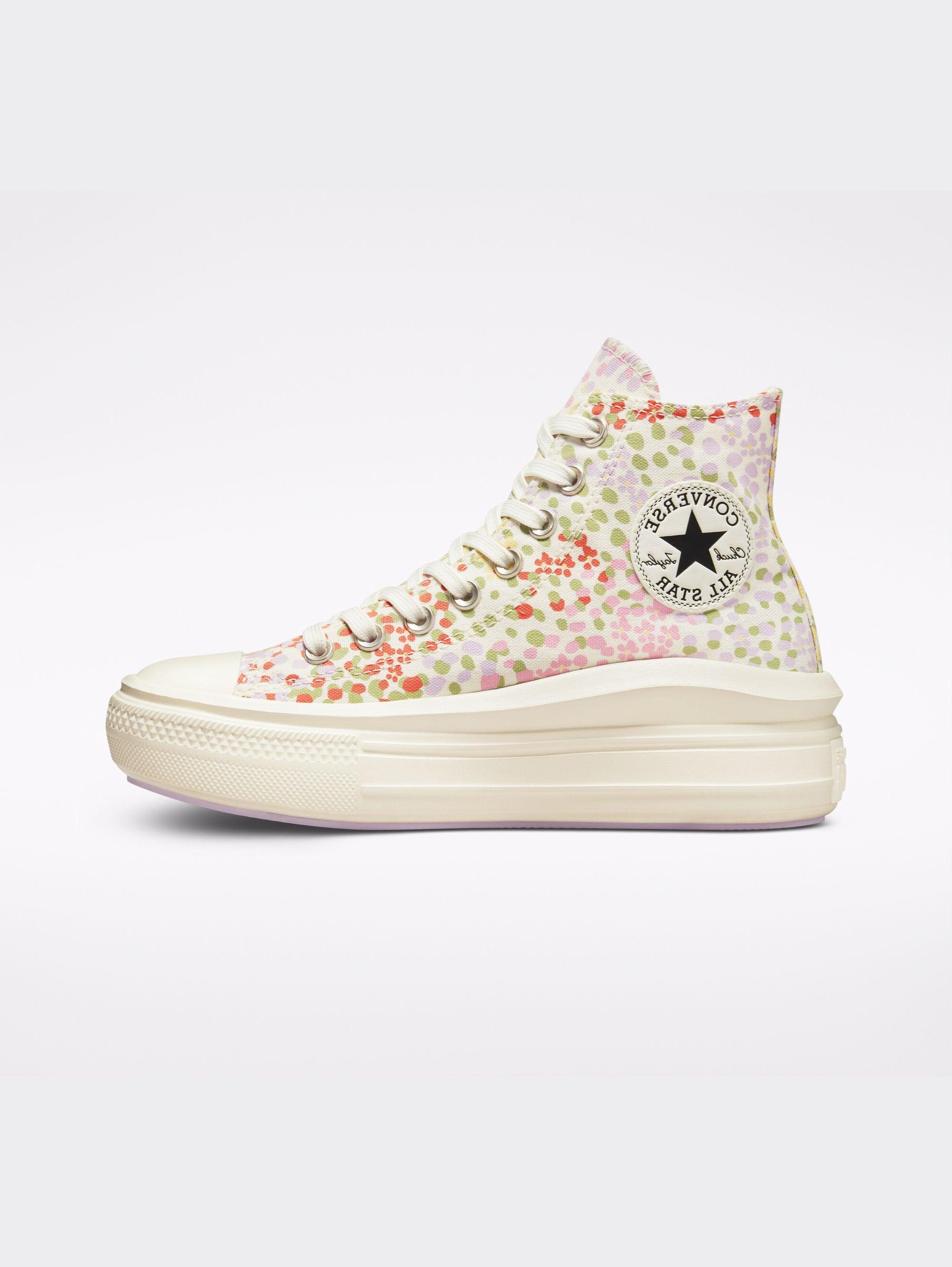 Converse Canvas Platform Sneakers With Flowers And Multicolor Polka Dots |  Lyst
