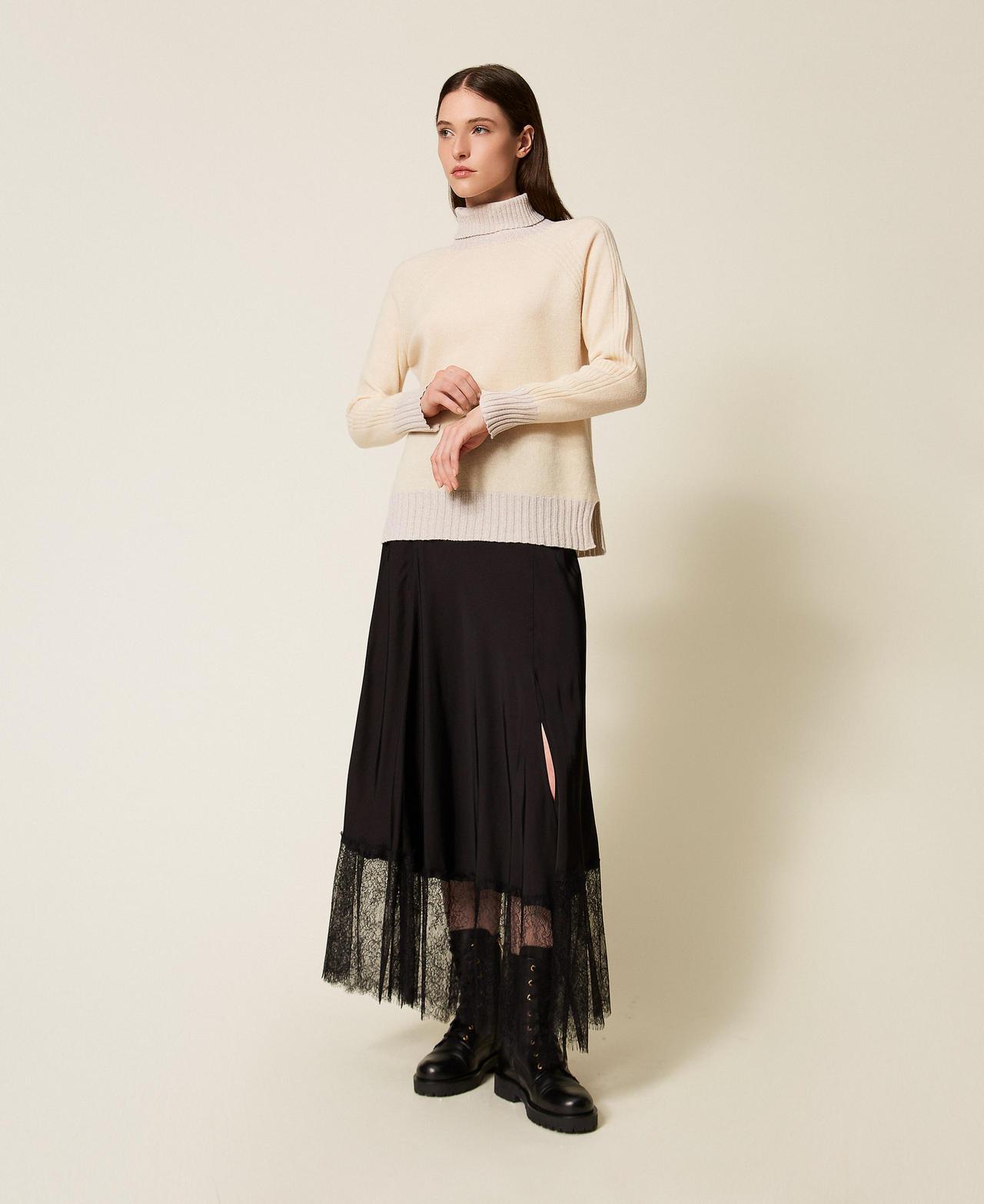 Twin Set Falda Tul Mujer Negra Faldas Largas Falda Tul Volantes