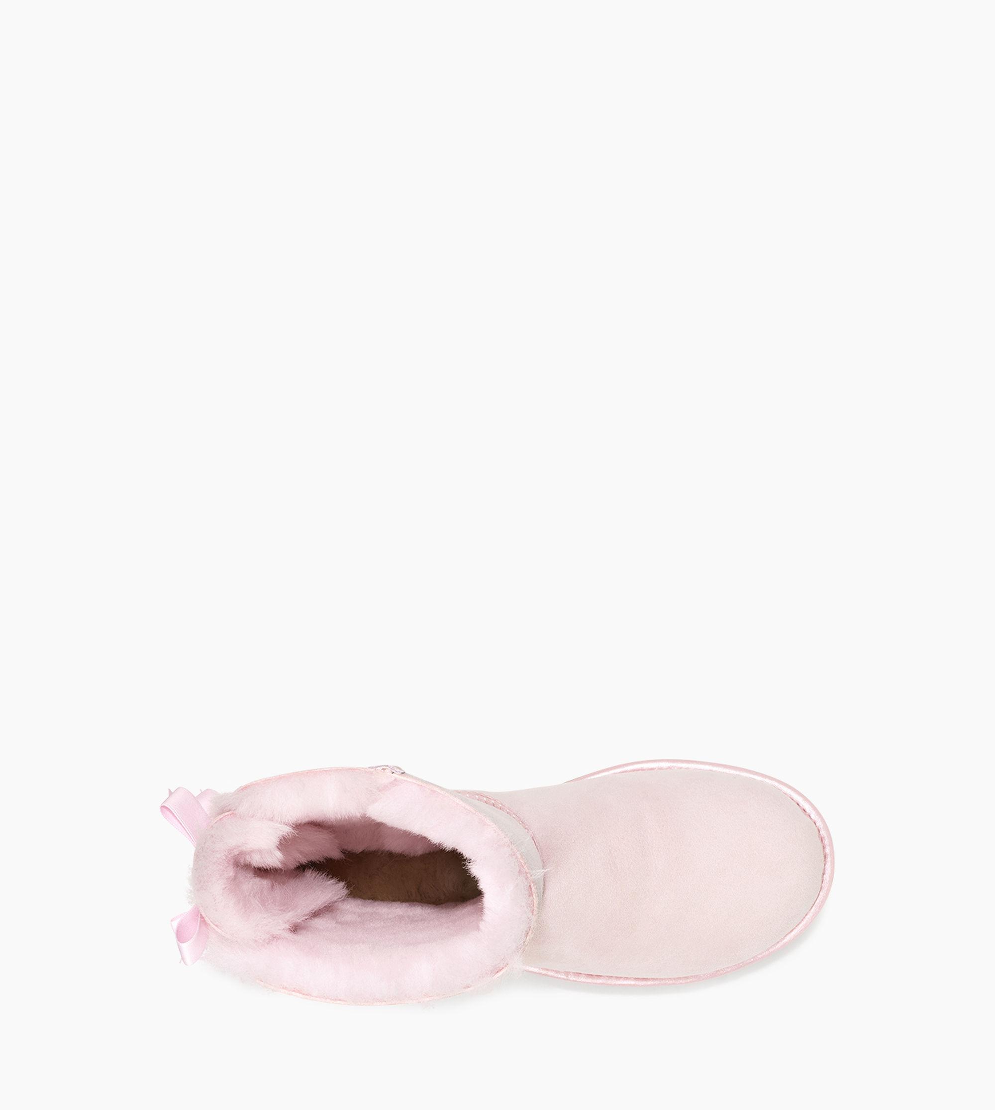 UGG Leather Bailey Bow Ii Metallic in Seashell Pink (Pink) | Lyst