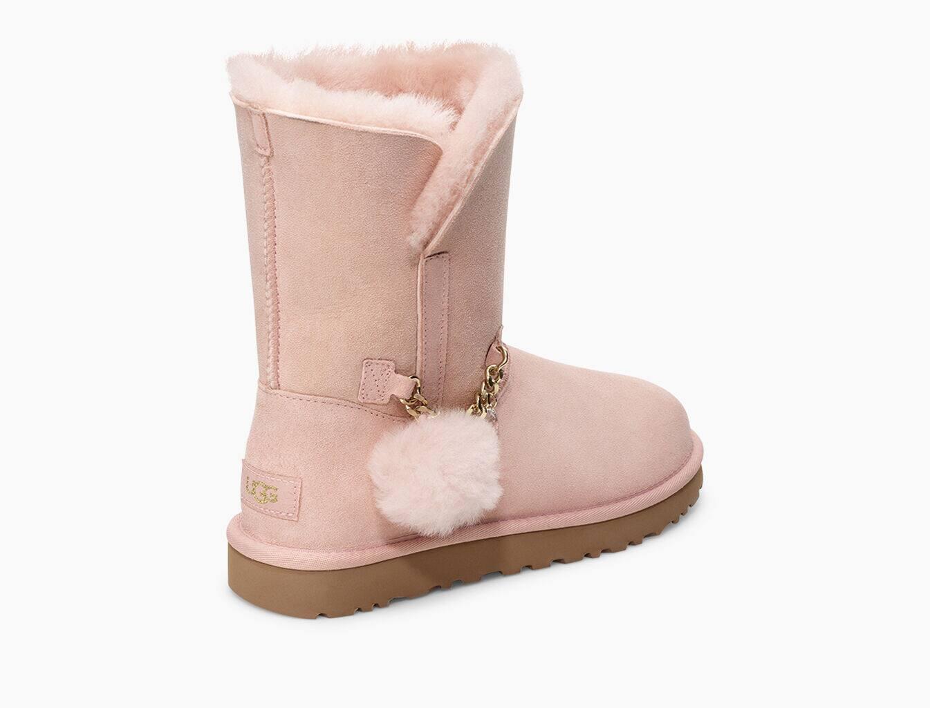 UGG Suede Classic Mini Charms Booties in Pink - Lyst