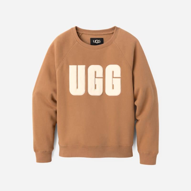 UGG ® Madeline Fuzzy Logo Crewneck Top in Brown | Lyst UK