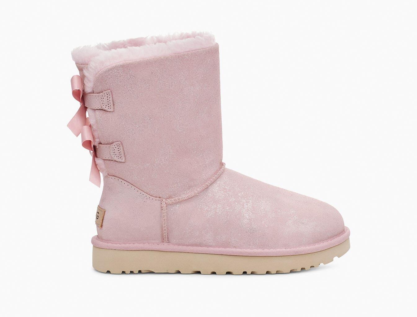 UGG Suede Bailey Bow Ii Shimmer in Pink Cloud (Pink) - Lyst