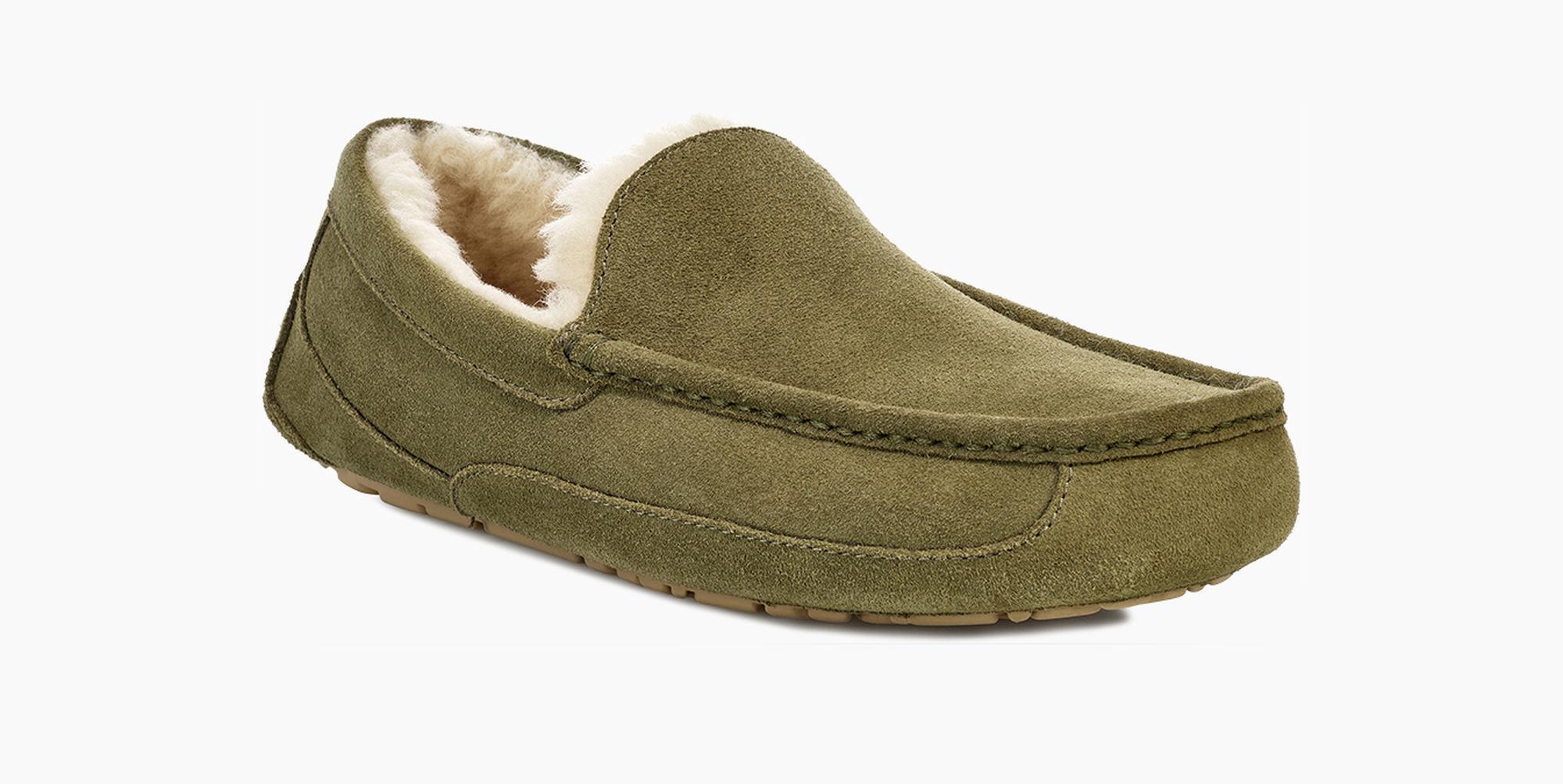 UGG Suede Ascot Slippers in Moss Green (Green) for Men - Lyst