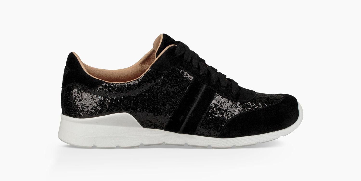 black ugg trainers with fur