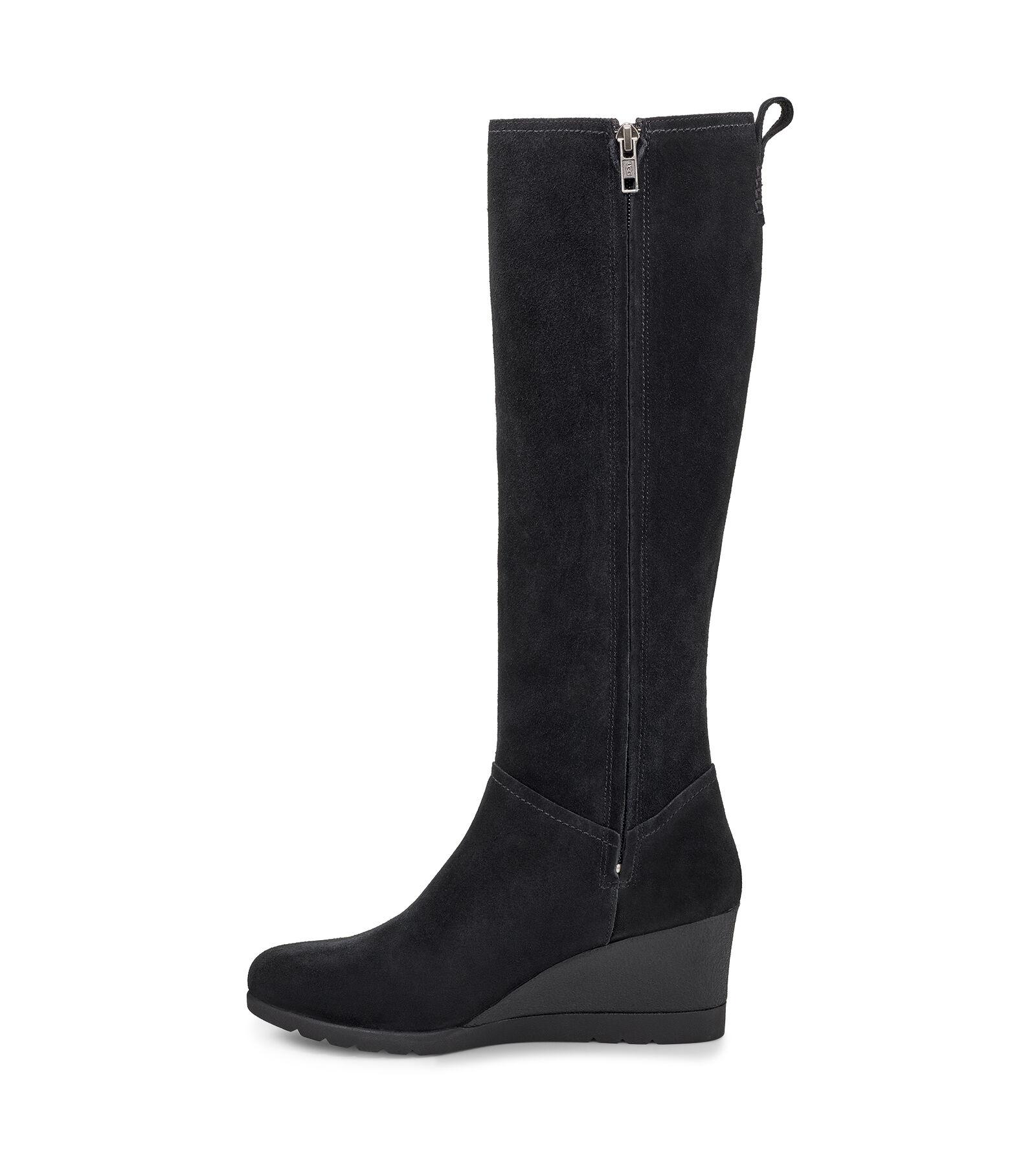 tall black suede ugg boots