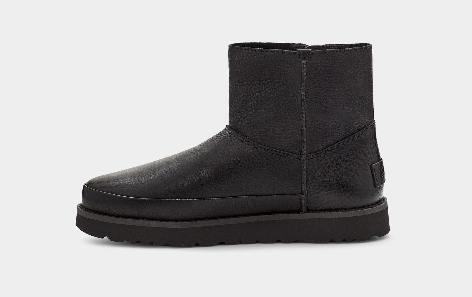 UGG Leather Deconstructed Mini Zip in Black | Lyst