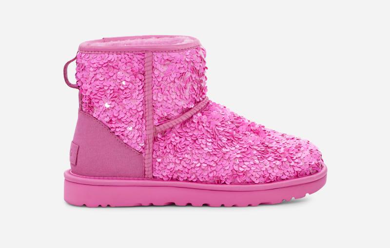 UGG ® Classic Mini Chunky Sequin Boot in Black | Lyst UK