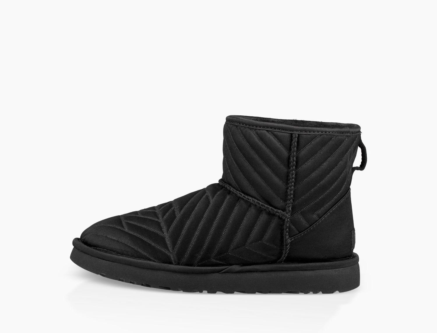 classic mini quilted satin boot
