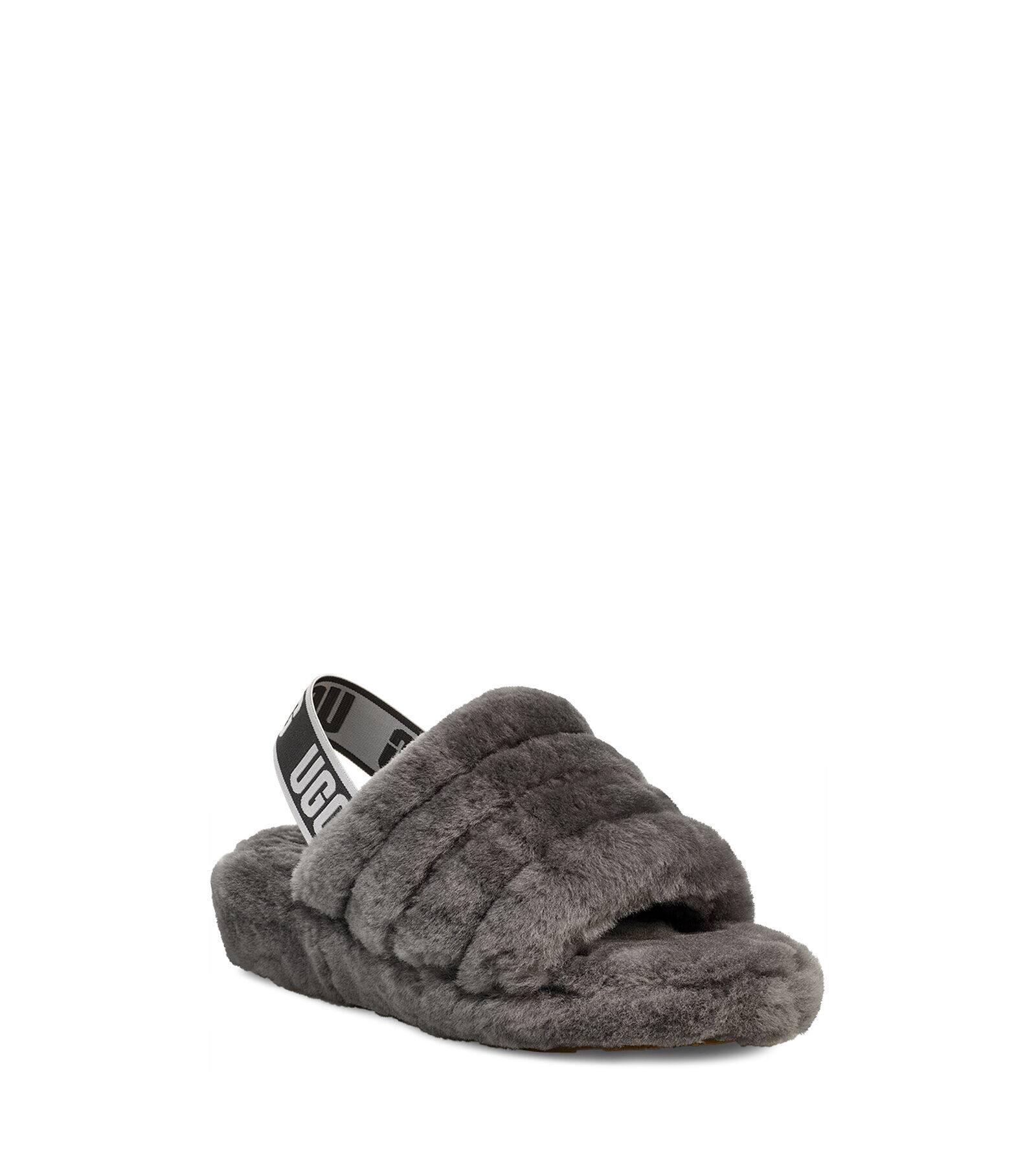 ugg fluff slide grey