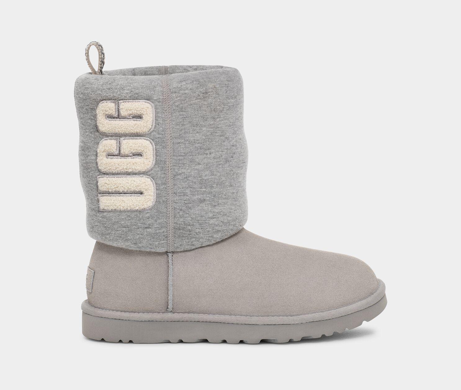 UGG Classic Short Fur Jersey Cozy in Gray | Lyst