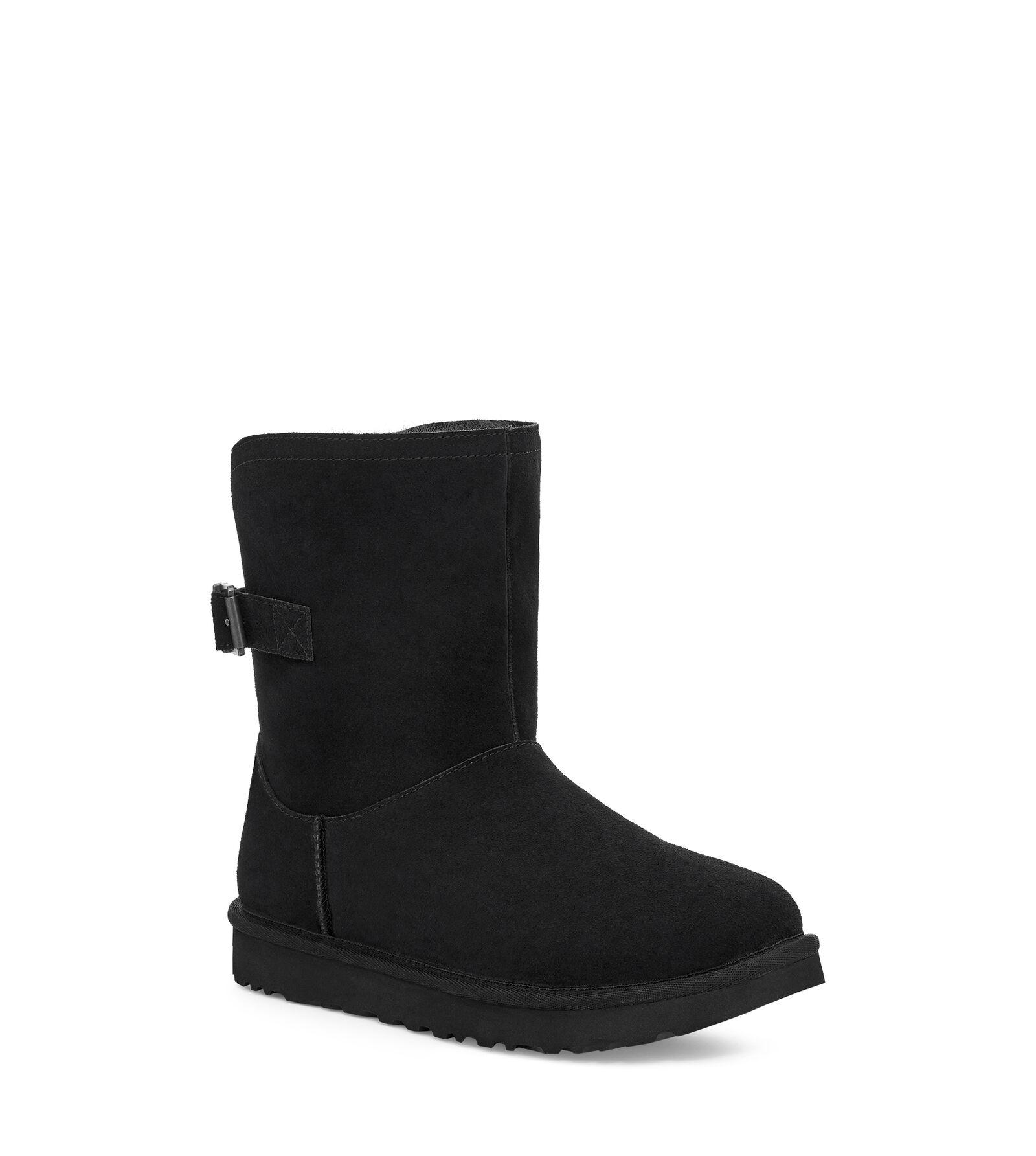 ugg black buckle boots