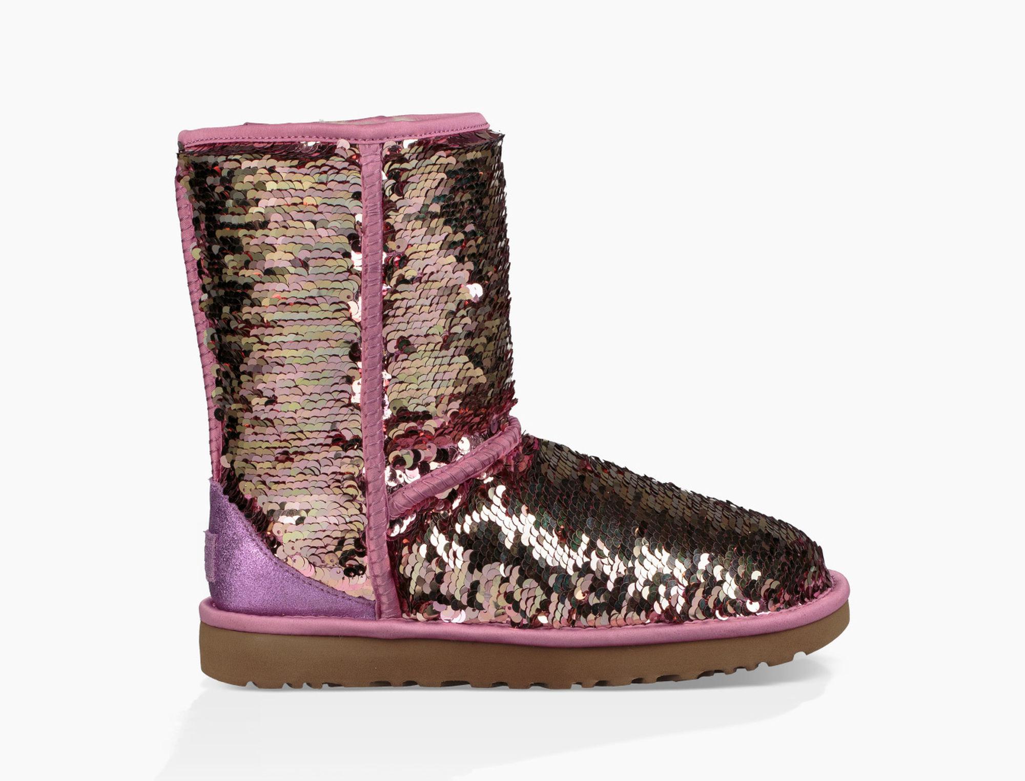 classic short sequin boot