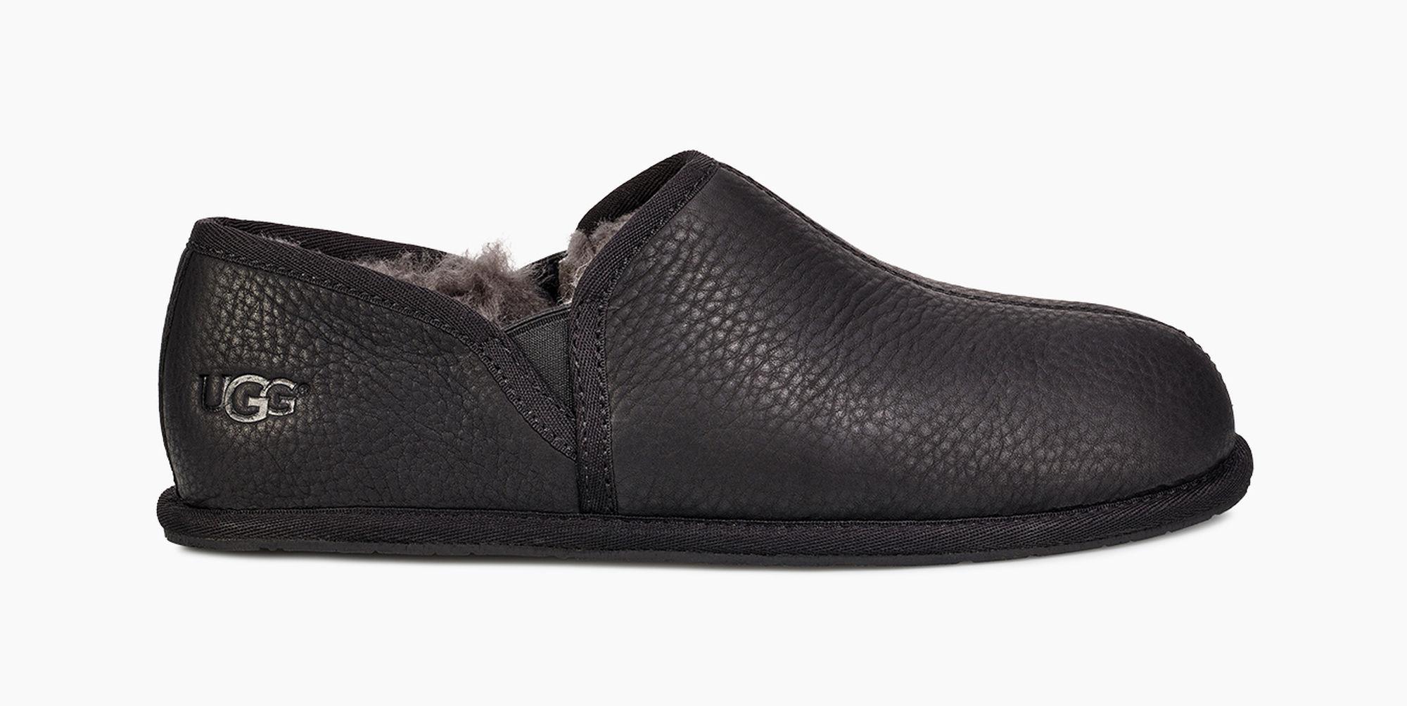 UGG Scuff Romeo Ii Leather Slippers Black for Men - Lyst