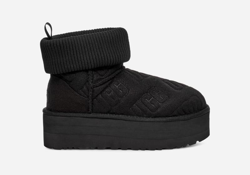 UGG Classic Mini Platform Felted Sheepskin Classic Boots in