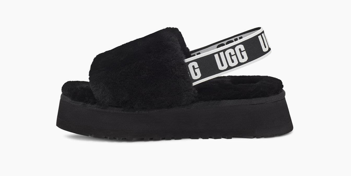 UGG Wool Disco Slide in Black - Lyst