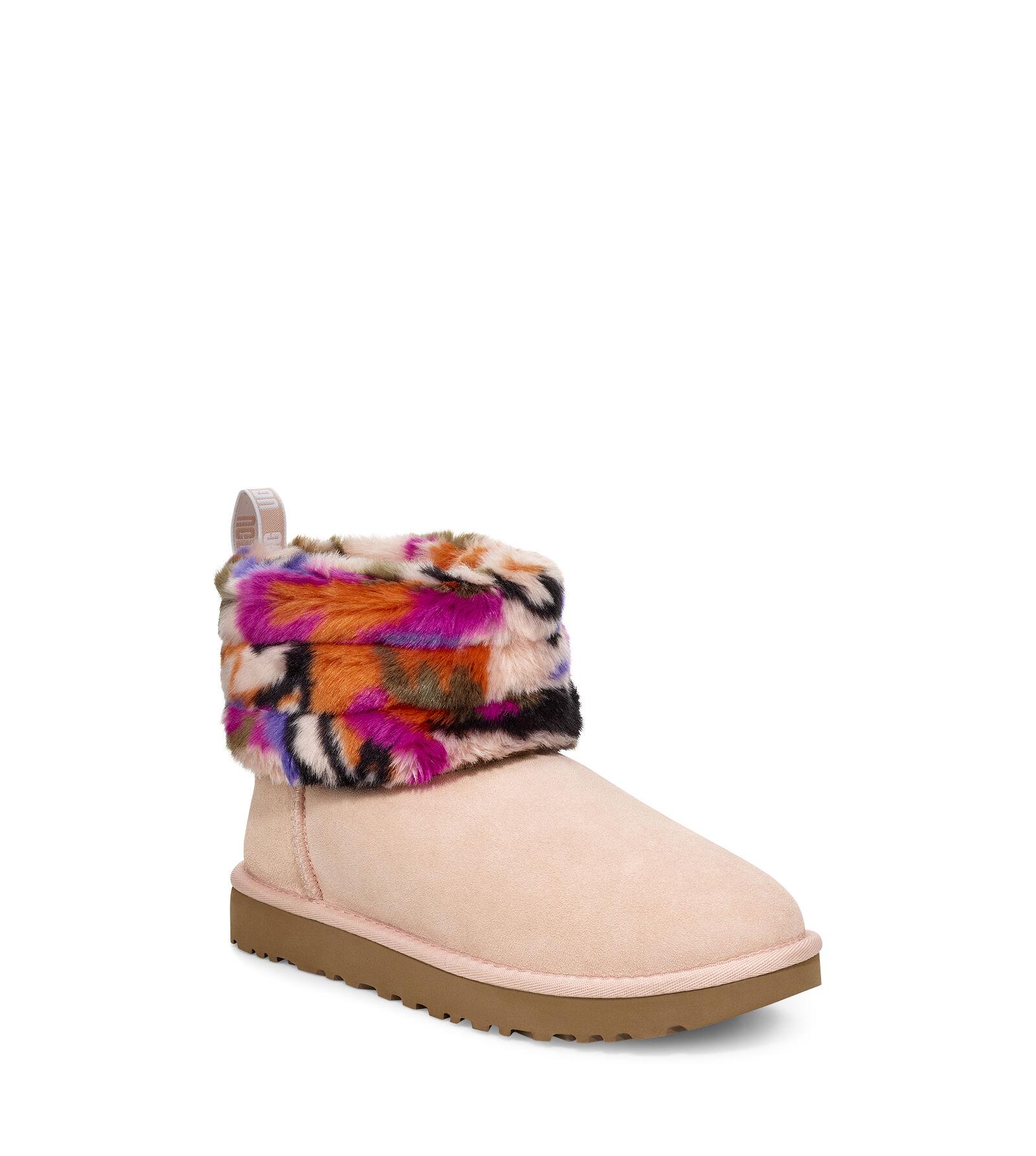 mini fluff quilted boot