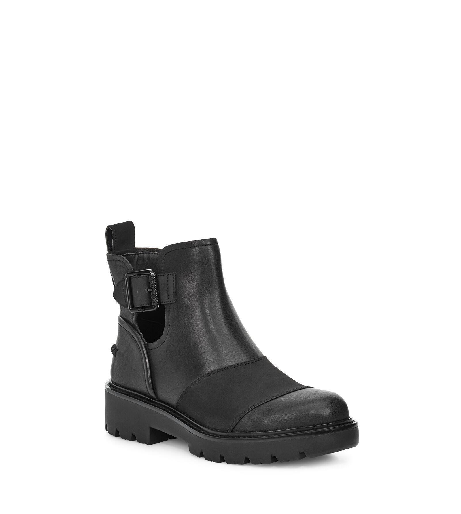 UGG Leather Stockton in Black | Lyst
