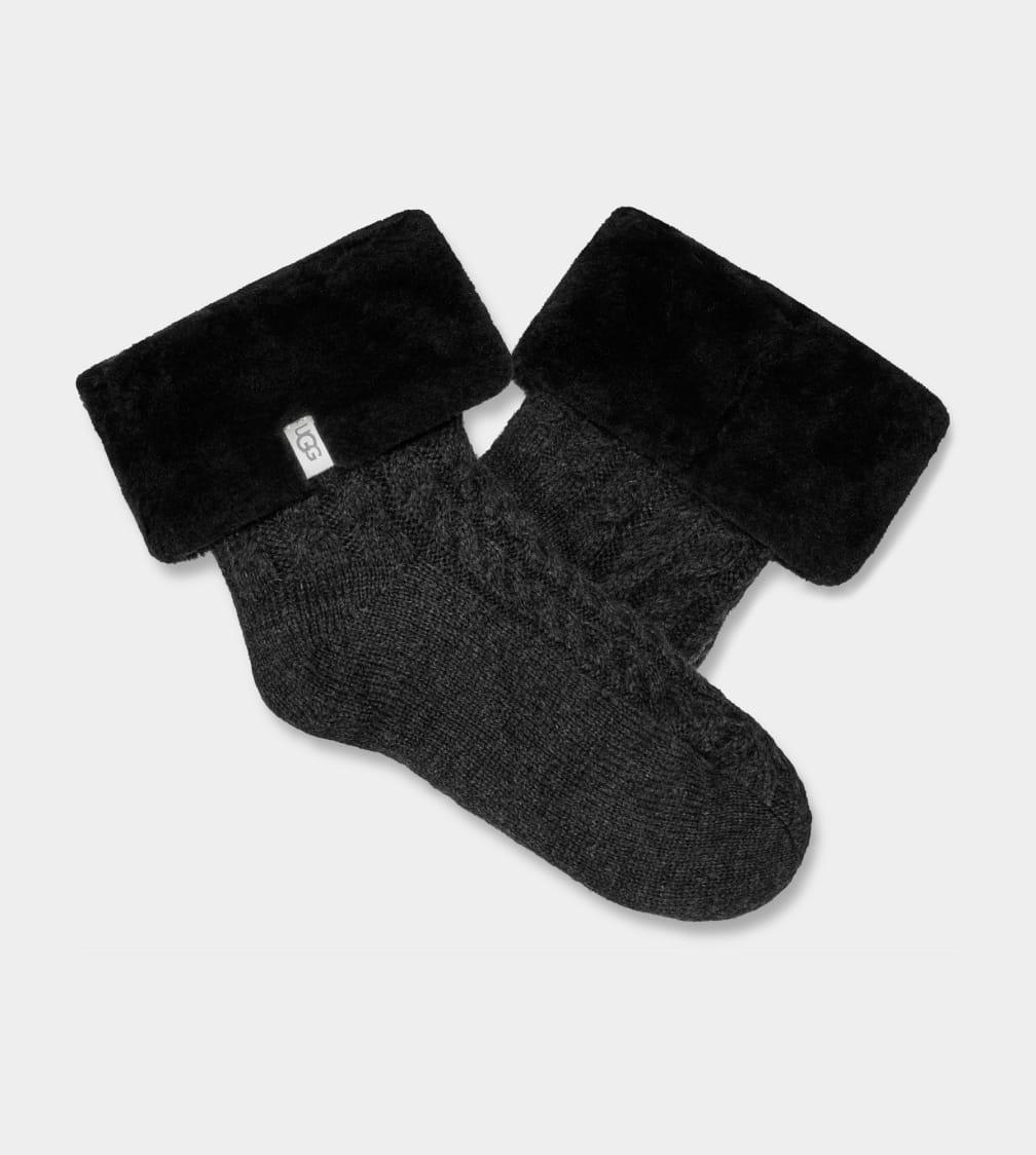 UGG Lita Fleece Lined Sock in Black