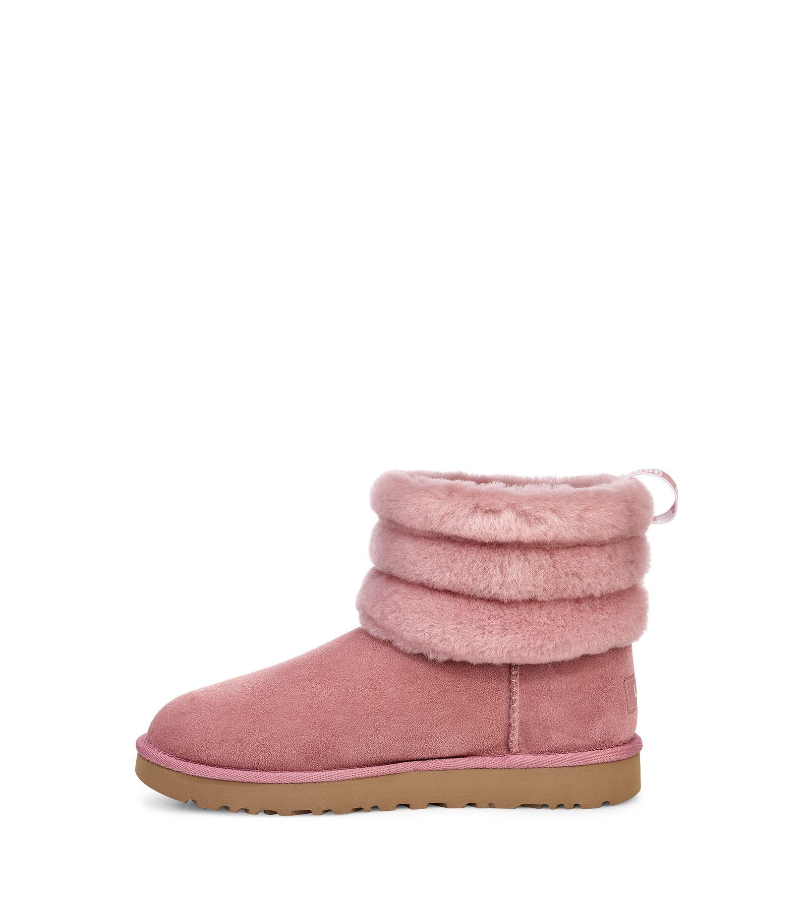 pink ugg fluff mini quilted