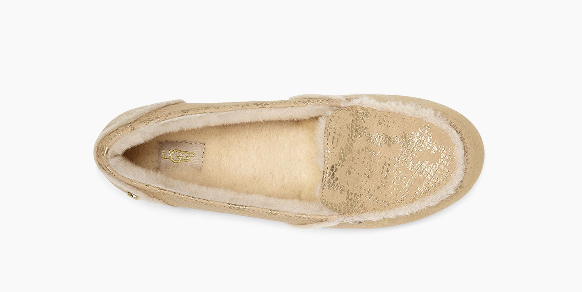 ugg hailey metallic snake loafer
