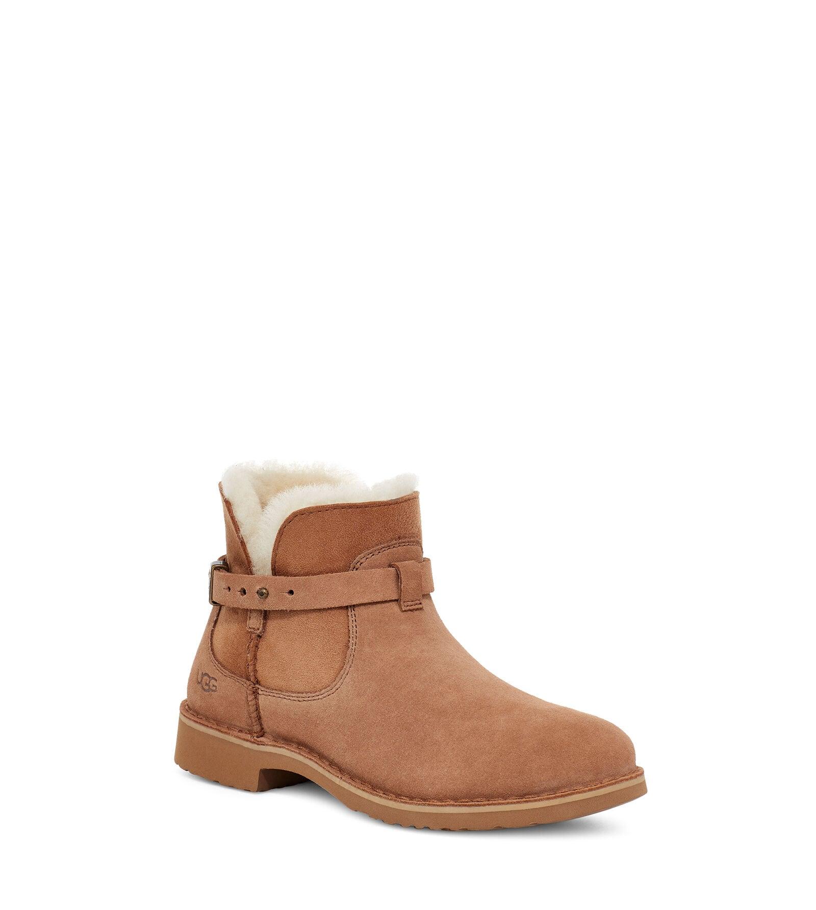 UGG Elisa Suede Ankle Boots in Tan (Brown) | Lyst