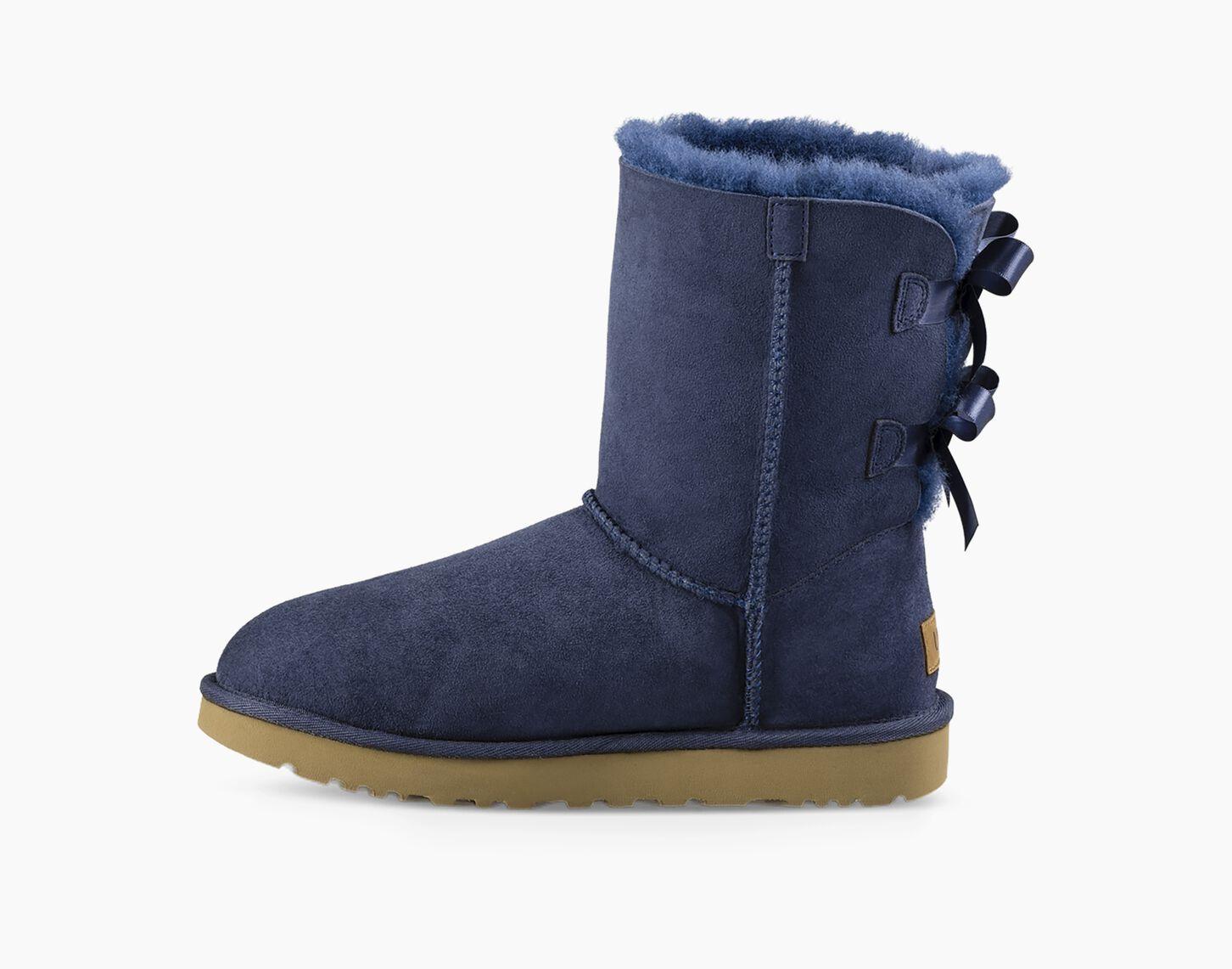 UGG Leather UGG Bailey Bow Ii Genuine Shearling Boot in Navy Blue (Blue) -  Save 36% | Lyst