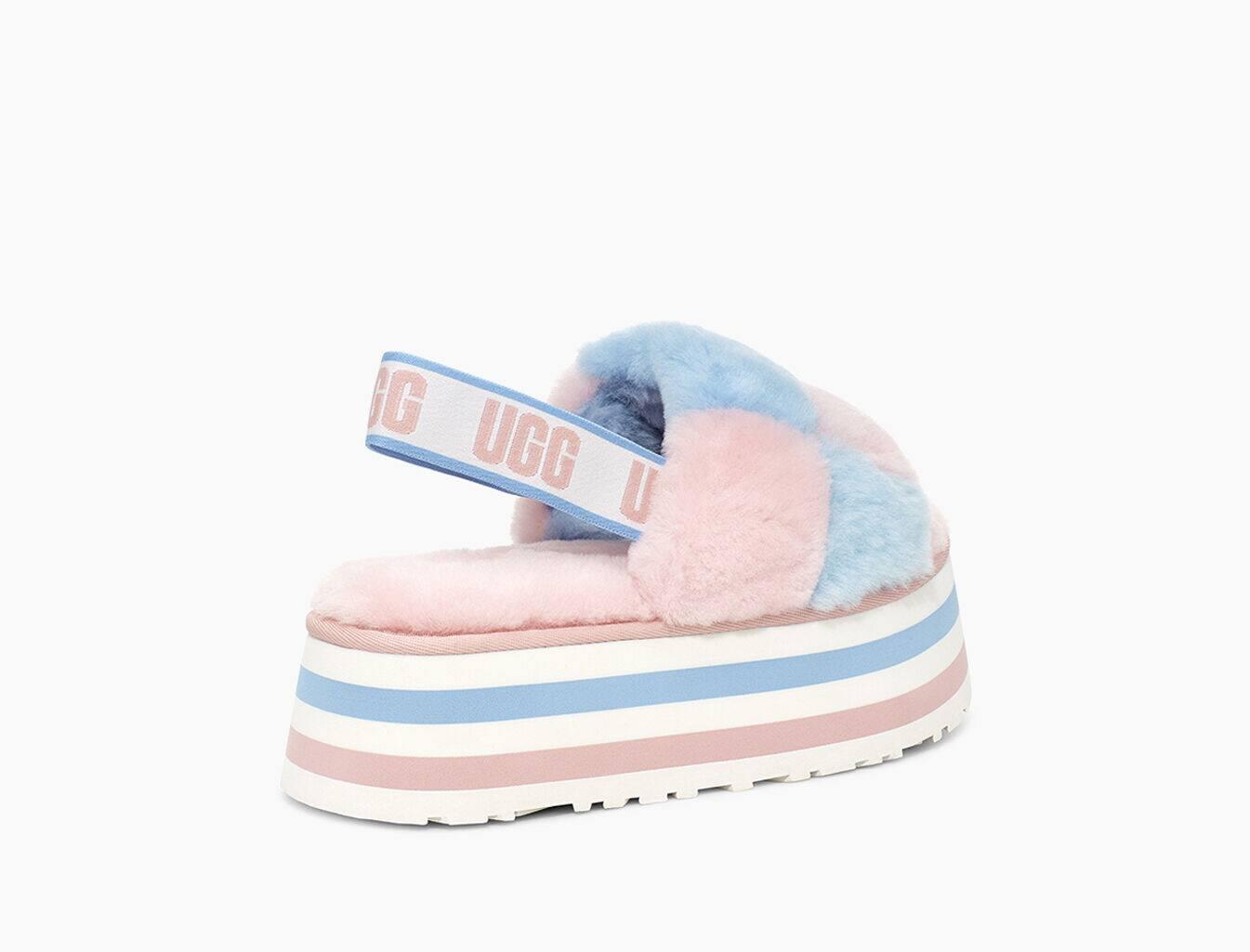 checker ugg slides