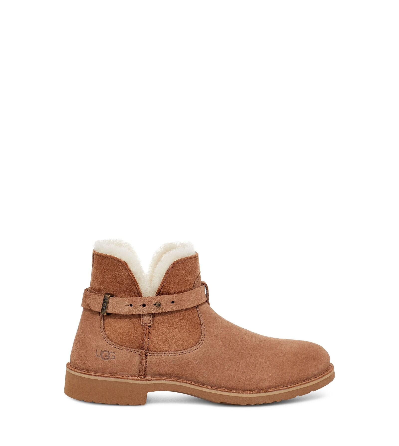 UGG Elisa Suede Ankle Boots in Brown | Lyst